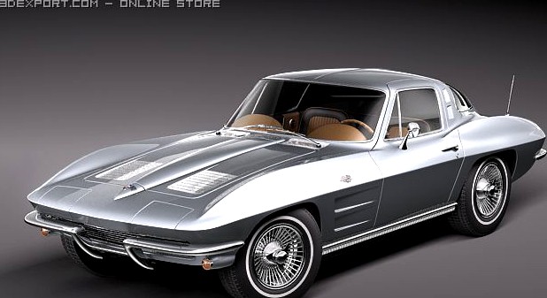 Chevrolet Corvette C2 coupe 3D Model