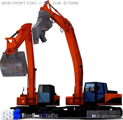 Excavator collection 4 3D Model