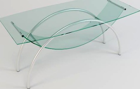 Glass table01 3D Model