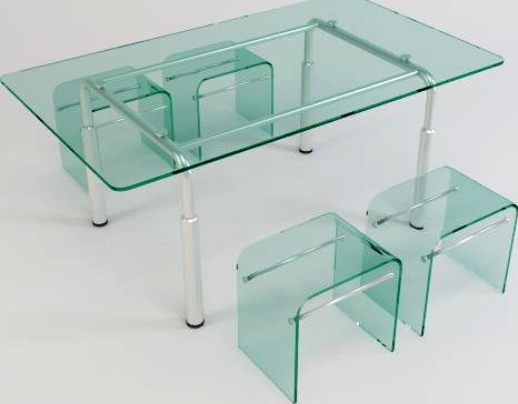 Glass Table 04 3D Model