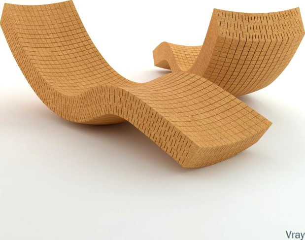 Cork Chaise Longue 3D Model