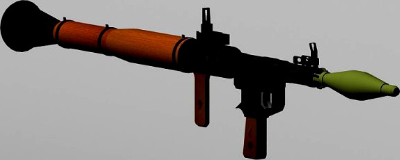 RPG7 with Projectile 3D Model