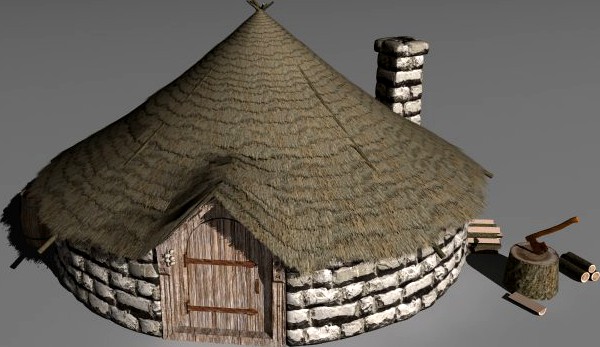 Viking hut 3D Model