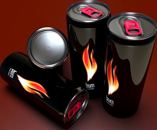 Energy Drink Burn 3D Model