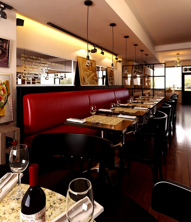 Restaurant Space 019 3D Model
