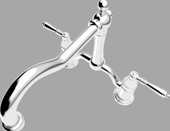 BRIZO Tresa Two Handle Bridge Kitchen Faucet 3D Model