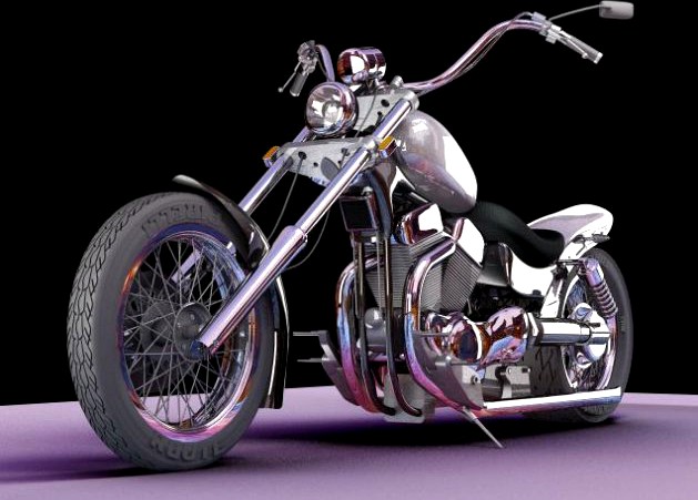 Custom Motorcycle 3D Model