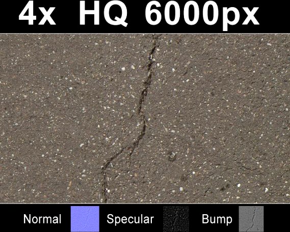 Asphalt Road Tiles Collection High Res Set 3D Model