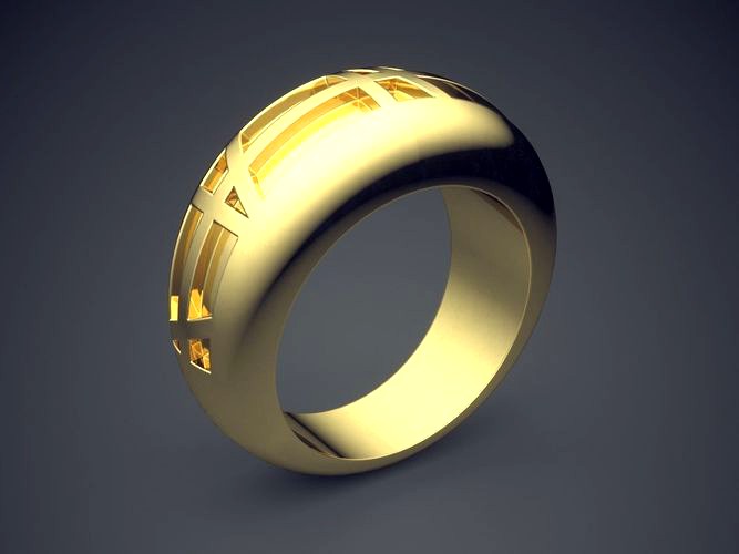 Engraved Ring CAD-6227 | 3D