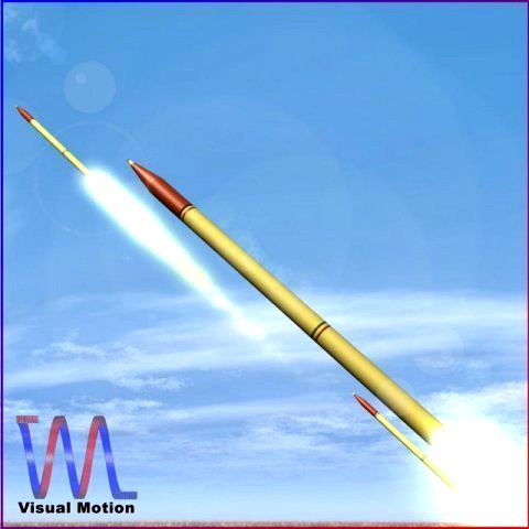 Iranian Missile Fadjr 3  Fadjr 5 AR 3D Model