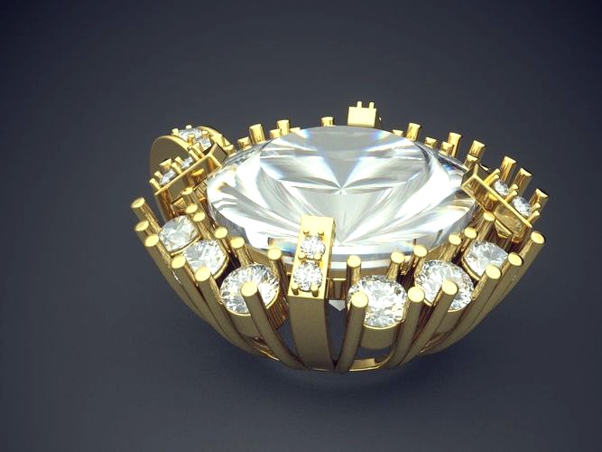 Pendant With Diamonds CAD-5255 | 3D