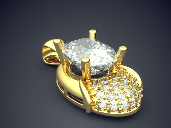 Luxurious Pendant With Diamonds CAD-5555 | 3D