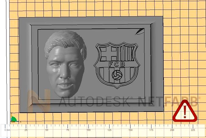 Luis Suarez - FC Barcelona - 3D print ready frame  | 3D