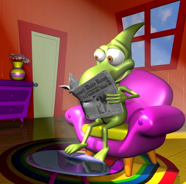 Dinko Alien Character Rigged 3D Model