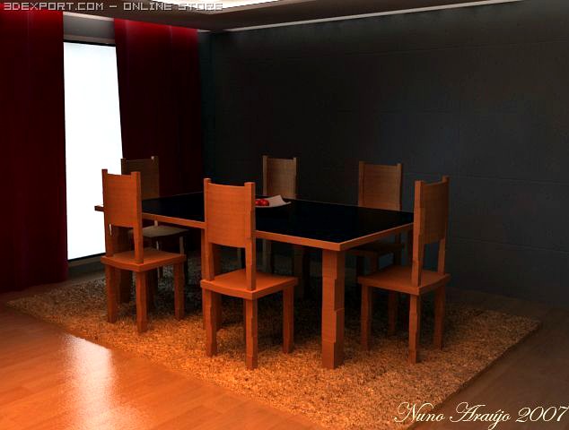 Dinner table 3D Model