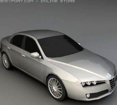 Download free Alfa Romeo 159 free 3d model car 3D Model