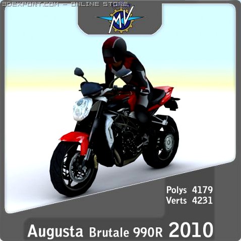 2010 Augusta Brutale 990R 3D Model