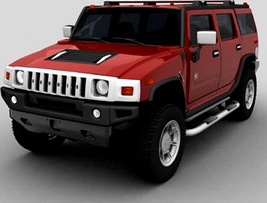 Hummer H2 SUV 3D Model