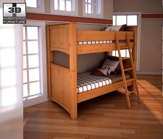 Ashley Stages Twin Bunk Bed 3D Model