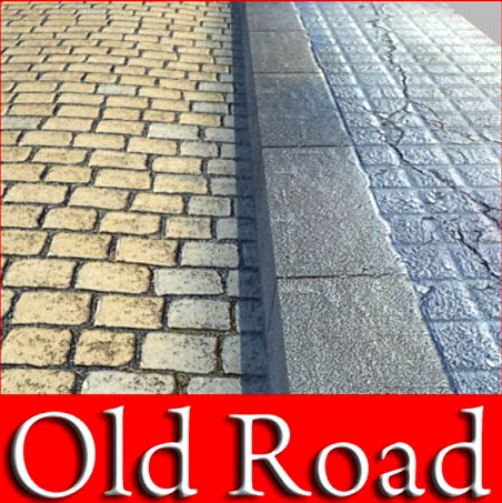 Realistic Old Road High Res 5000 x 3000 3D Model