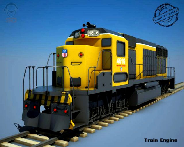 Train Engine 3D Model