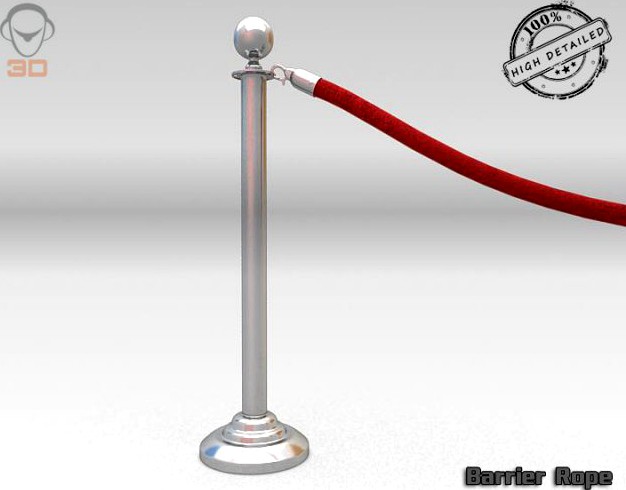 Barrier Rope 3D Model