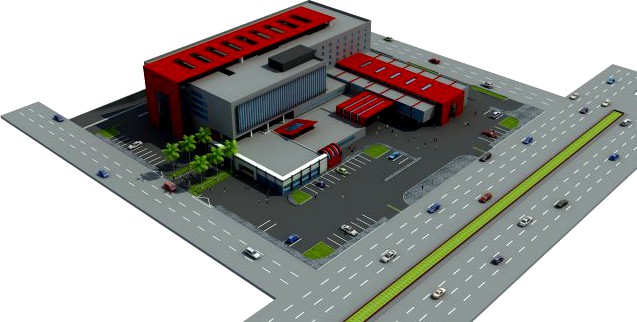 Hospital building 3D Model