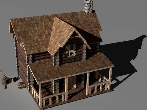 Log cabin 3D Model