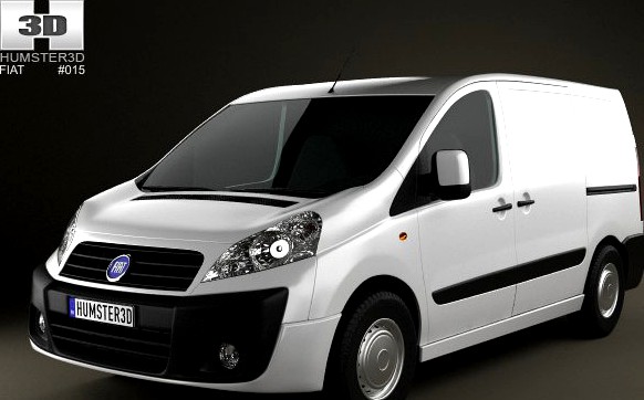 Fiat Scudo Furgon ShortWheelbase 4door 2011 3D Model