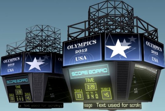 Jumbotron Score Display 3D Model