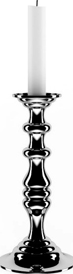 Chrome Candlestick 3D Model