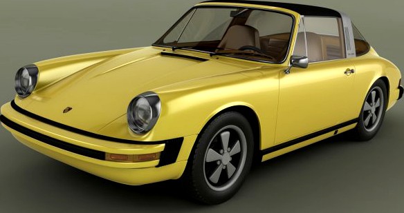 Porsche 911 Targa 1974 3D Model