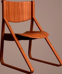 Wooden chair 3D Model