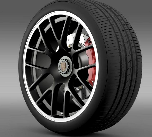Porsche 911 Carerra GTS wheel 3D Model