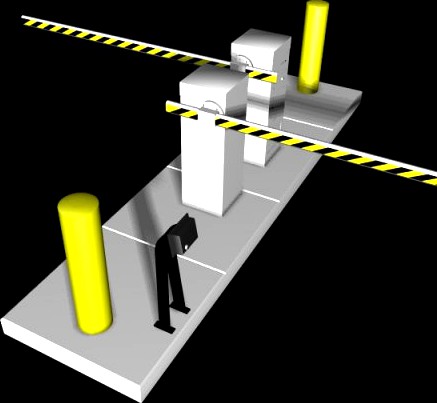 Traffic Barrier Gate 3 3D Model