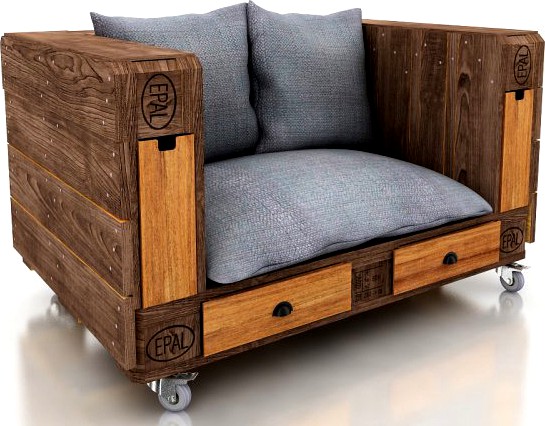 Pallets chair 3D Model