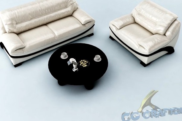Sofa set 020 3D Model