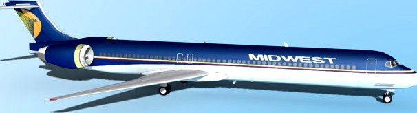 Falcon3D MD 80 Midwest 3D Model