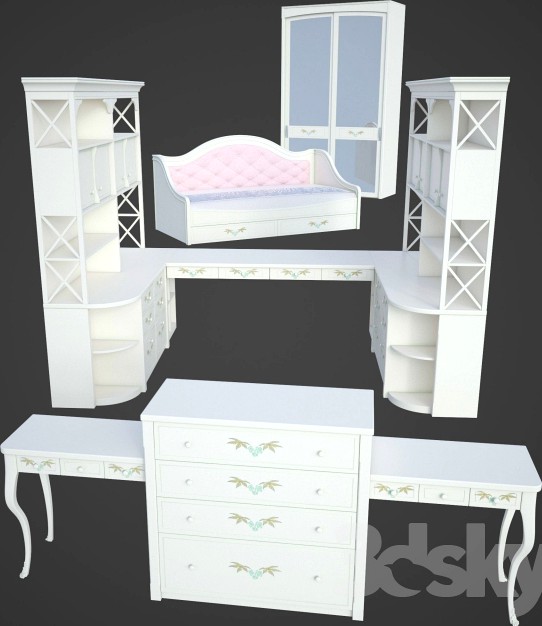 Set children&amp;#39;s furniture in the style of Provence