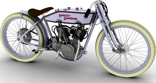 HarleyDavidson 11K Boardtrack 1915 3D Model