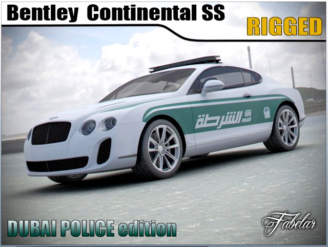 Bentley Continental SS Dubai Police std mat 3D Model