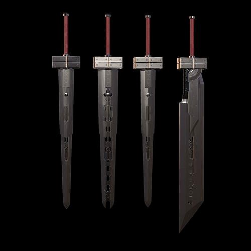 Cloud Fusion Swords Final Fantasy Advent Children | 3D