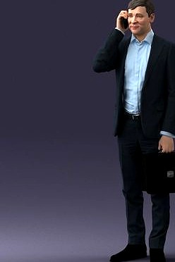 man with phone 0117 for 3d print | 3D