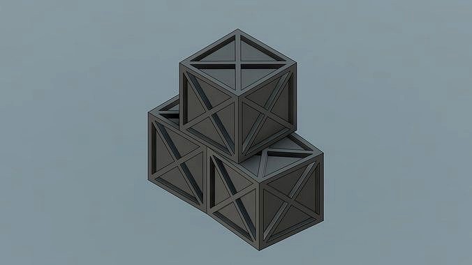 Stack of 3 boxes | 3D