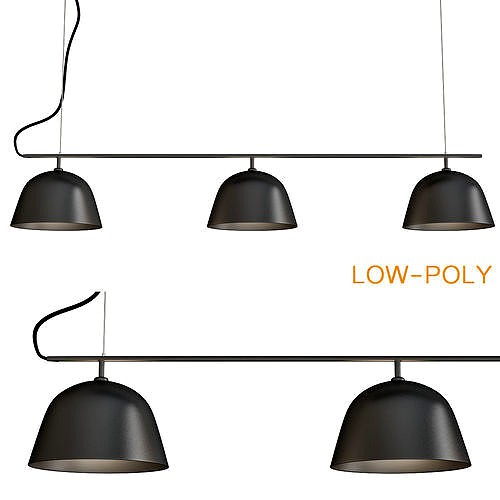 Ambit Rail Lampada a Sospensione Muuto low poly 3d model