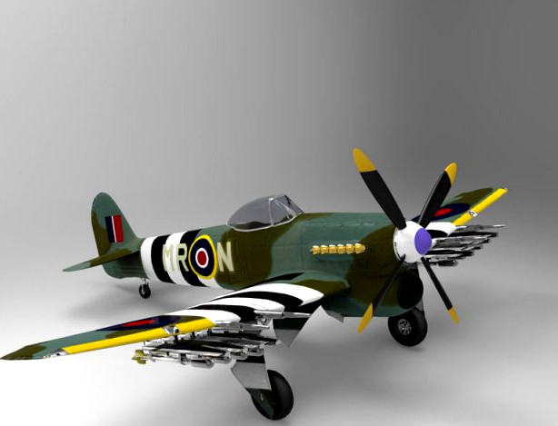 Hawker Typhoon 3D Model