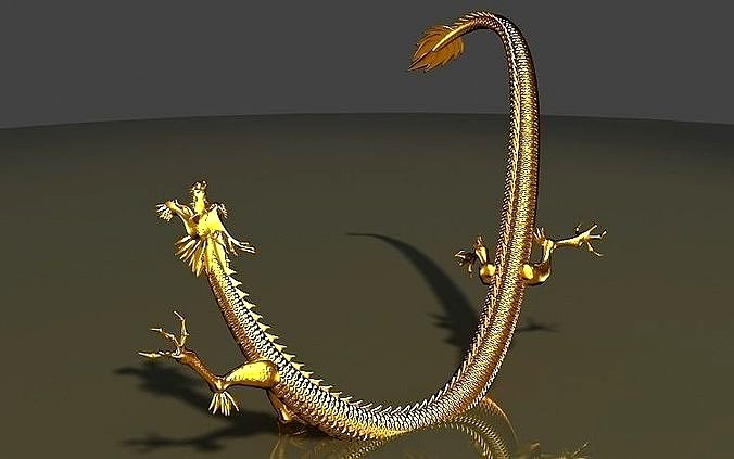 3dmax2011 gold China Dragon East Dragon Gold Dragon