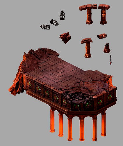 Game Devil Cloister - Platform Pillar Cage 02