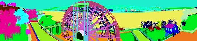 Urban Riverside Building - Waterwheel 01