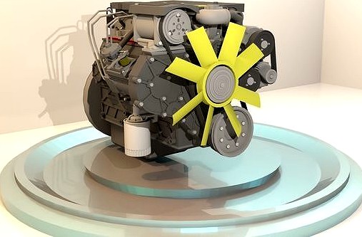 Turbocharged V8 engine